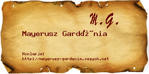 Mayerusz Gardénia névjegykártya